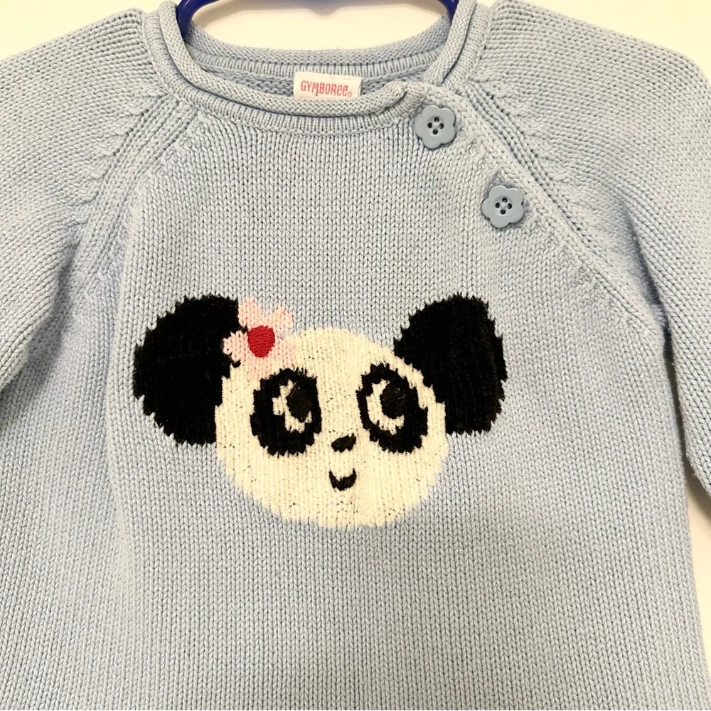 Gymboree Vintage 2004 Panda Club Line Pandamonium Panda Sweater size 12-18 month